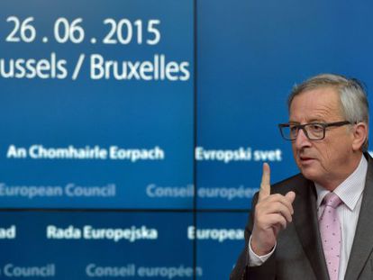 El president de la Comissió Europea, Jean-Claude Juncker, en la roda de premsa a Brussel·les.