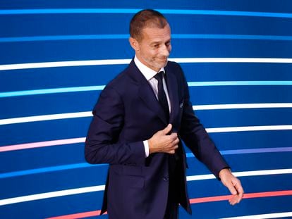 Alexander Ceferin, durante el congreso de la UEFA en París.