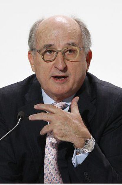 Antonio Brufau, en la junta general de accionistas en marzo de 2014