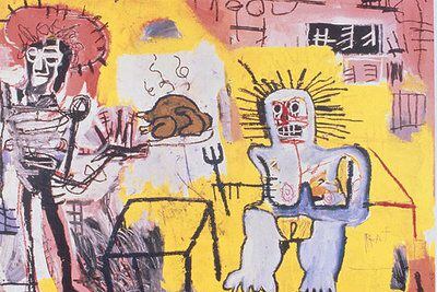<i>Arroz con pollo,</i> obra de Jean-Michel Basquiat que se expone estos días en el Brooklyn Museum de Nueva York.