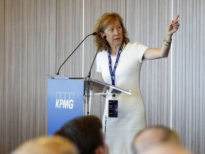 Margarita Delgado, subgobernadora del Banco de España, durante su intervención en unas jornadas de KPMG.