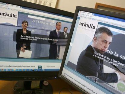 Dos im&aacute;genes en pantallla de ordenador del blog de I&ntilde;igo Urkullu.