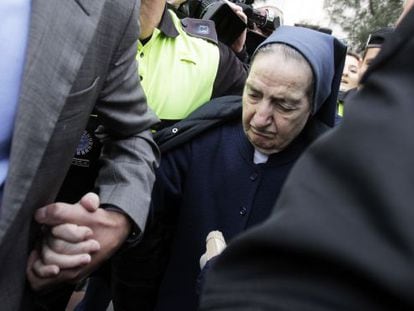 Sor María Gómez Valbuena, en los juzgados de Madrid el pasado 12 de abril.