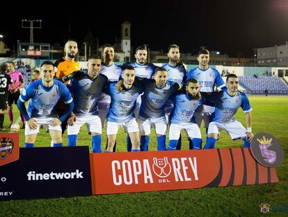 Once inicial del CD Huracán Melilla que disputó, en diciembre de 2021, el partido de la Copa del Rey contra el Levante que está bajo sospecha de amaño.
