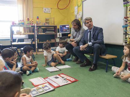El presidente de la Comunidad, Ángel Garrido, durante el inicio del curso escolar. 
