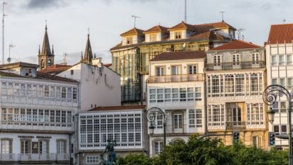 Detalle de la ciudad de Betanzos, en la provincia de A Coruña (Galicia).