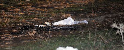 Lugar donde la joven ha muerto carbonizada en Alcalá de Henares.