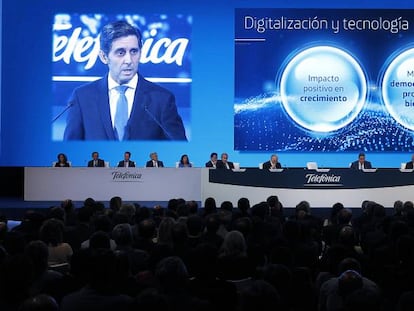 Junta de accionistas de Telef&oacute;nica del pasado a&ntilde;o. 