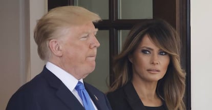 Donald Trump y su esposa Melania.