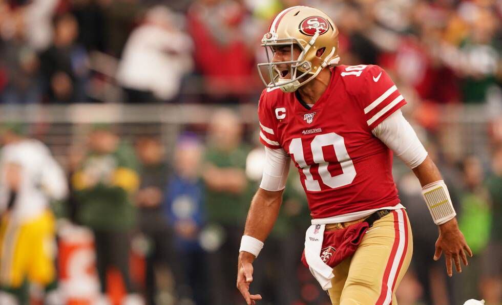 Jimmy Garoppolo, durante el partido contra Green Bay.