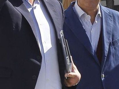 Ricardo Tarno y Javier Arenas, en Mairena del Aljarafe.