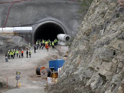 Boca del t&uacute;nel que est&aacute; construyendo Iberpotash en la comarca del Bages.