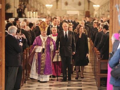 El cardenal Rouco Varela en el funeral por Adolfo Su&aacute;rez