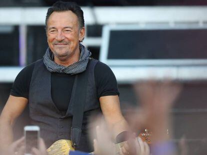 Bruce Springsteens actuando con la &#039;E Street Band&#039;, en Suecia, el pasado 25 de junio. 