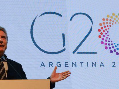 El presidente de Argentina, Mauricio Macri, en la inauguración en Buenos Aires de la presidencia del G-20. 