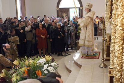 Rito ortodoxo ruso en una iglesia de Altea (Alicante).