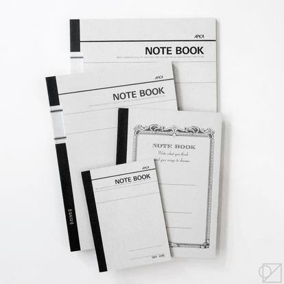 Cuadernos de notas de Apica disponibles con dos diseños diferentes de portada, el clásico y el contemporáneo, sus precios van desde los 5 a los 15 euros en función del tamaño.