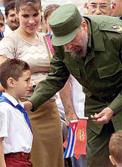 Elián González y Fidel Castro.