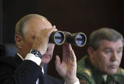 Putin, en un ejercicio militar el 18 de septiembre. 