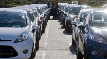 Veh&iacute;culos salidos de la l&iacute;nea de montaje de la factor&iacute;a Ford de Almussafes