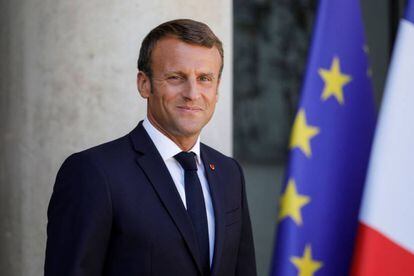 El presidente de Francia, Emmanuel Macron, este jueves en el Elíseo.