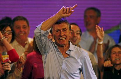 El candidato presidencial Macri, este domingo en Buenos Aires.