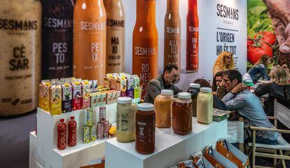 Feria de productos orgánicos celebrada en junio en Barcelona.