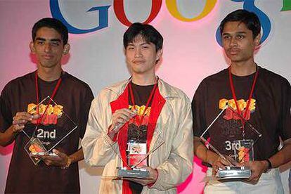 Imagen de los ganadores del último concurso de programadores de Google, celebrado en India.