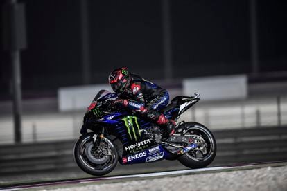 El piloto Fabio Quartararo, en el circuito de Losail durante el Gran Premio de Qatar 2021.