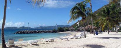 Una de las playas de Road Town, capital de Tortola, la principal de las Islas Vírgenes Británicas.
