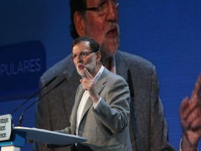 Mariano Rajoy, en un acto de su partido en abril. 