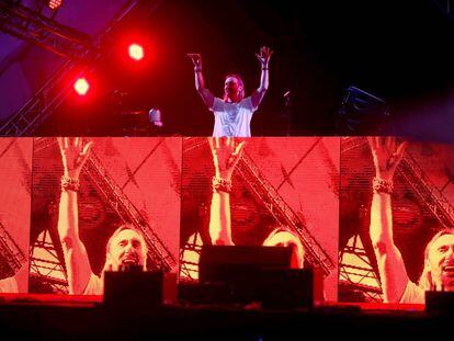 David Guetta, durante su actuaci&oacute;n en la primera edici&oacute;n del festival Utop&iacute;a en el campus de la Complutense.