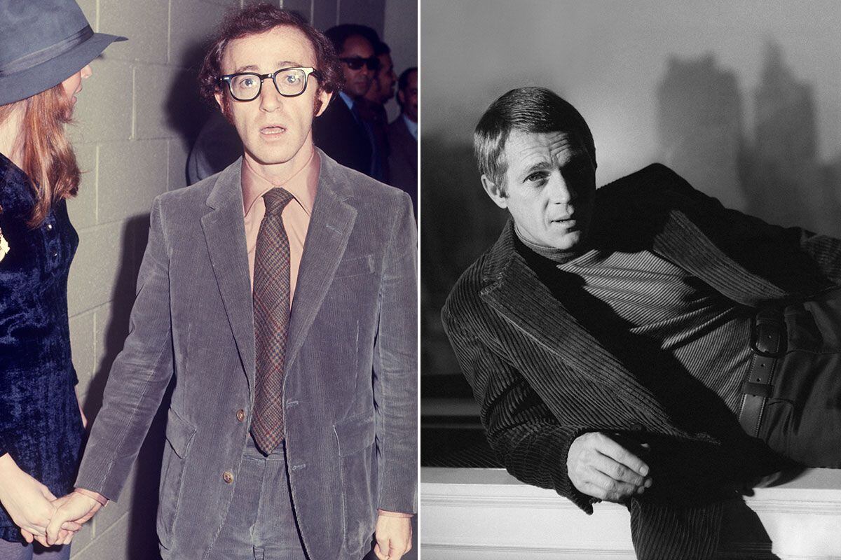 Woody Allen y Steve McQueen en sendas chaquetas de pana.