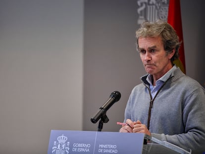 El director del Centro de Coordinación de Alertas y Emergencias Sanitarias, Fernando Simón, este lunes.
