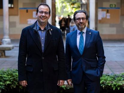Eugeni Graugés y Joan Guàrdia, candidatos al rectorado de la Universidad de Barcelona.
