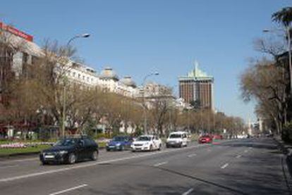 Paseo del Recoletos, en Madrid.