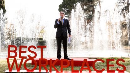 Nicolás Ramilo, director general de Great Place to Work en España, durante la gala de entrega de premios.