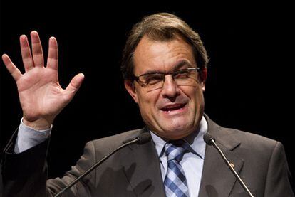 El presidente de la Generalitat, Artur Mas, en un acto con empresarios del sector del metal.