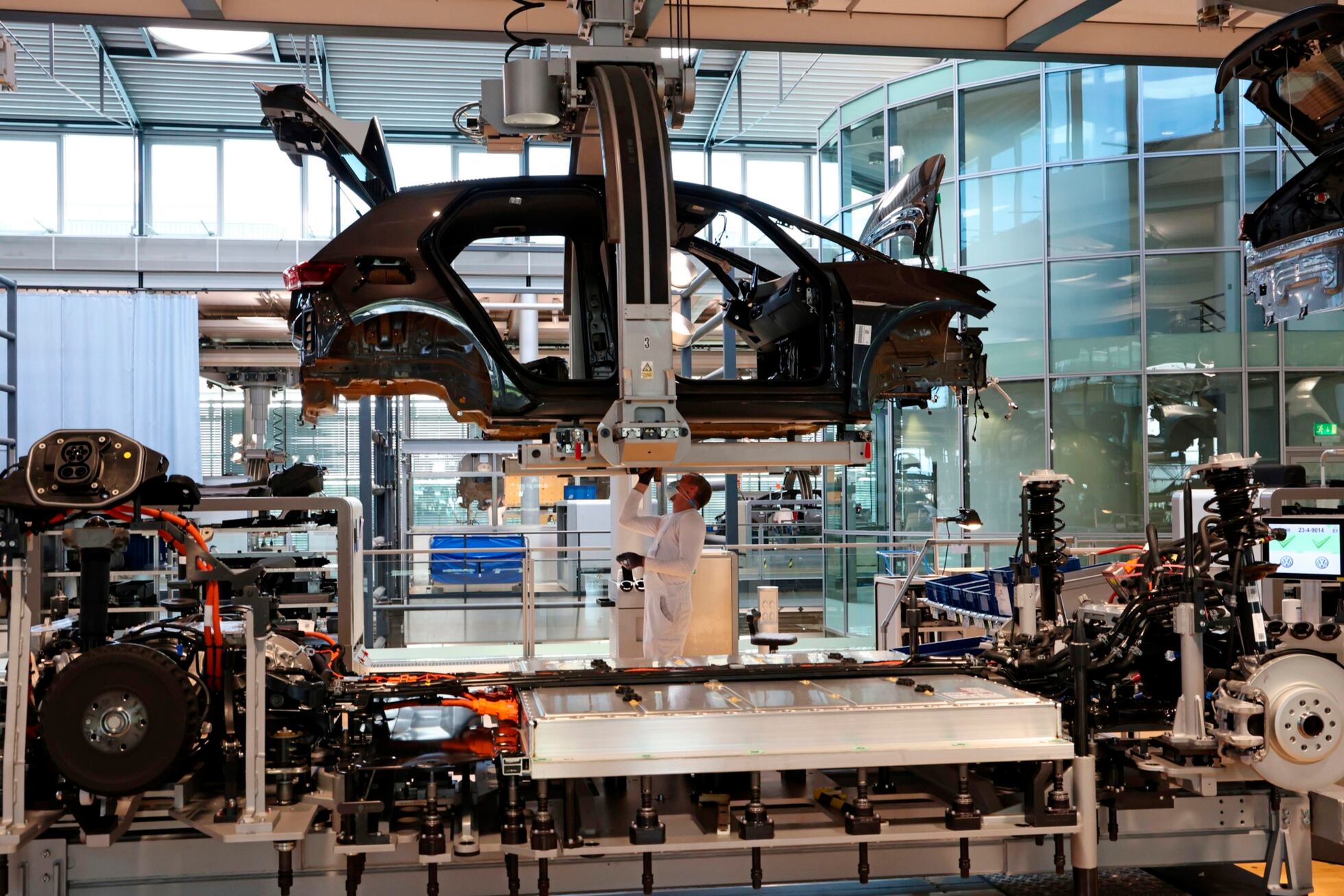Fábrica de  coches de Volkswagen en la ciudad alemana de Dresden.