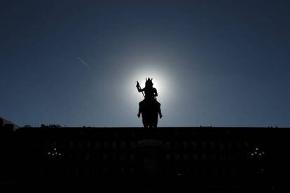 En la imagen, estatua ecuestre de Felipe III en la Plaza Mayor de Madrid.