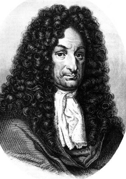 Grabado de Leibniz, de Andreas Scheits.