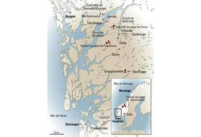 Mapa de Noruega