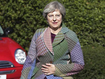 La primera ministra británica, Theresa May, este viernes en un evento en Berkshire (Inglaterra).