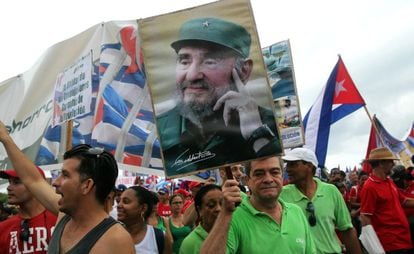 Manifestación en La Habana el 1 de mayo.