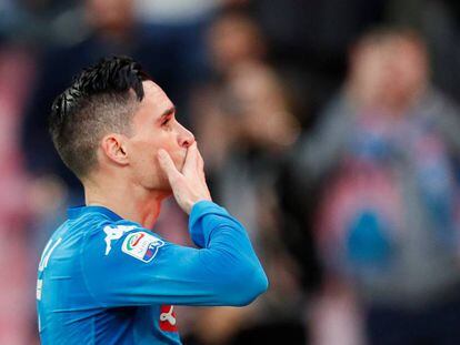 Callej&oacute;n celebra su gol al Verona el 6 de enero.