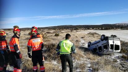 Accidente en Teruel el pasado 30 de diciembre.