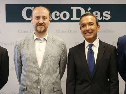 Juan Antonio Samaranch (Summit Shopping Tourism & Economy Madrid 2017), Luis Llorca (Global Blue), Juan Carlos Gallego (CaixaBank) y Carlos Chaguaceda (Comunidad de Madrid).