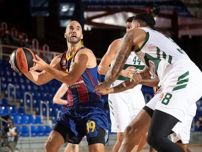 Calathes, en el partido entre el Barça y el Panathinaikos.