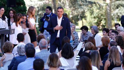 El presidente del Gobierno, Pedro Sánchez, inaugura el curso político en un acto con participación ciudadana, en el Complejo de la Moncloa.