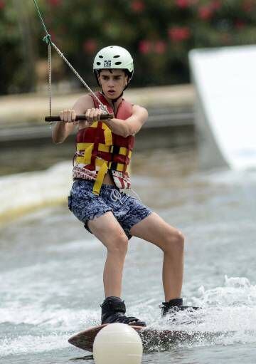 Pablo Urdangarín practicando 'wakeboard'.